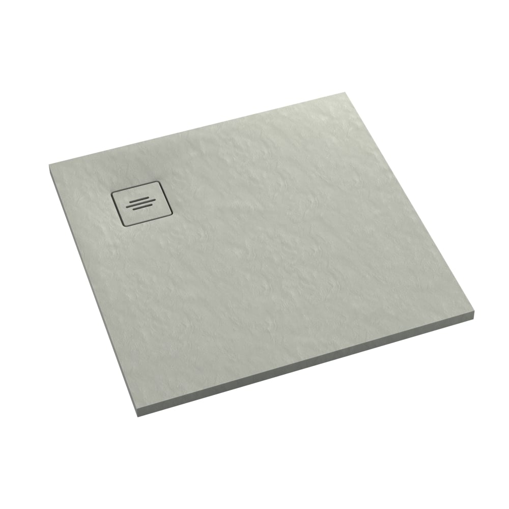 Schedline Protos Cement Stone čtvercová sprchová vanička 100x100 cm cement 3SP.P1K-100100/CT/ST-M1/CT/ST