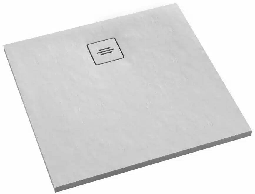 Schedline Protos White Stone čtvercová sprchová vanička 90x90 cm bílá 3SP.P2K-9090/B/ST-M1/B/ST