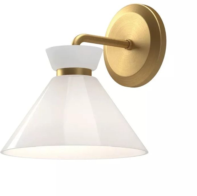 Elstead Lighting Halston nástěnné svítidlo 1x40 W zlatá ALM-HALSTON-1WB-GD