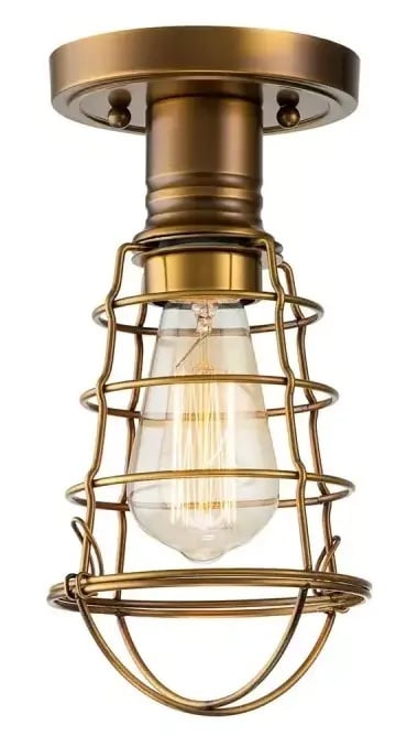 Elstead Lighting Mixon stropní světlo 1x60 W mosaz QZ-MIXON-SF-WS