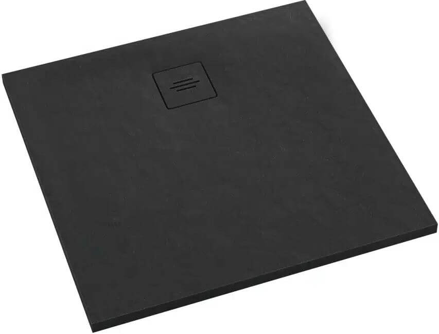 Schedline Protos Black Stone čtvercová sprchová vanička 90x90 cm černá 3SP.P2K-9090/C/ST-M1/C/ST