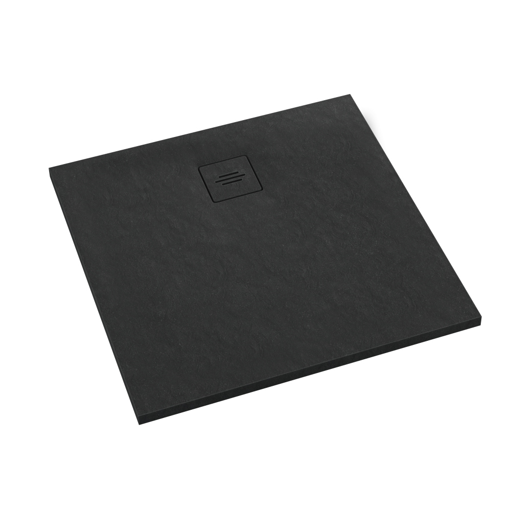 Schedline Protos Black Stone čtvercová sprchová vanička 100x100 cm černá 3SP.P1K-100100/C/ST-M1/C/ST