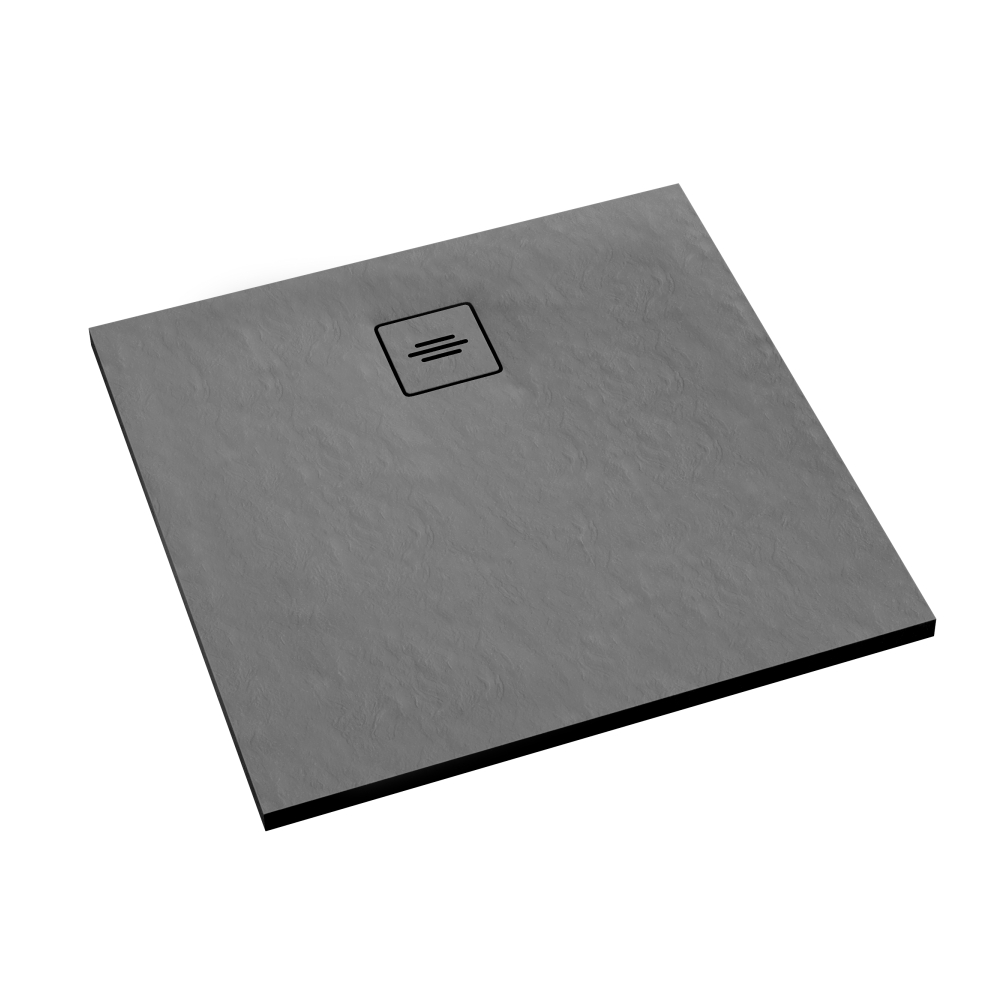 Schedline Protos Grey Stone čtvercová sprchová vanička 100x100 cm šedá 3SP.P2K-100100/S/ST-M1/S/ST