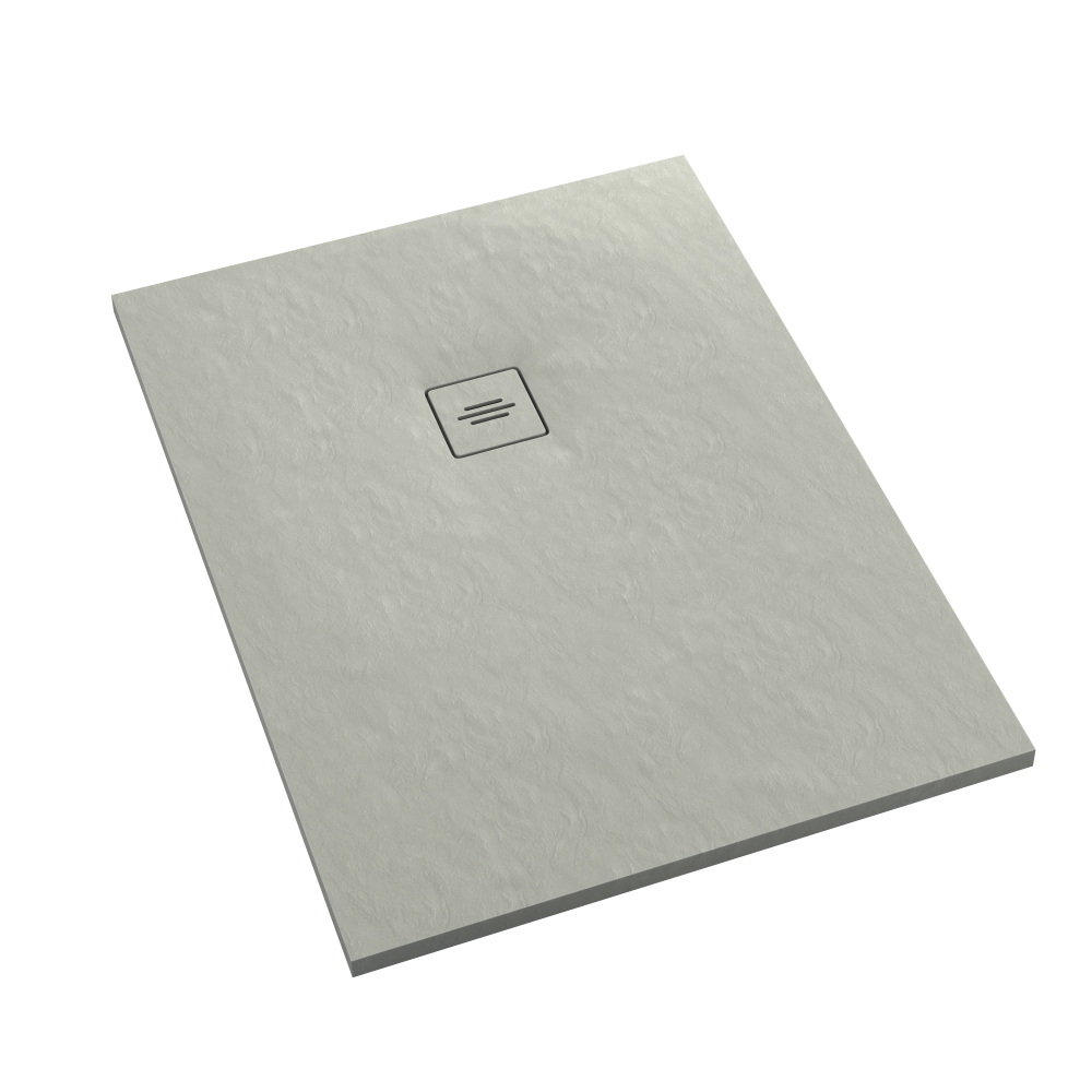 Schedline Protos Cement Stone obdélníková sprchová vanička 180x80 cm cement 3SP.P1P-80180/CT/ST-M1/CT/ST