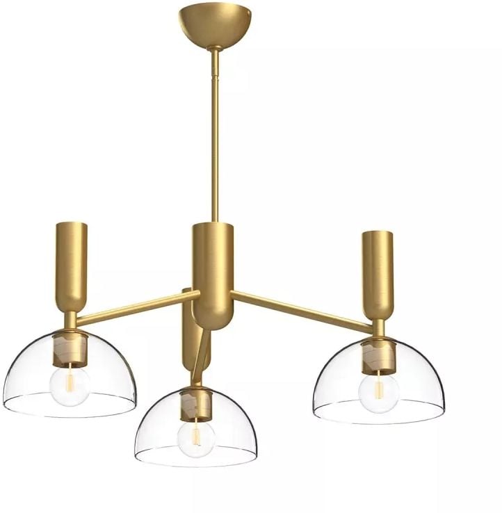 Elstead Lighting Jude stropní světlo 3x60 W ALM-JUDE3-GD-CL