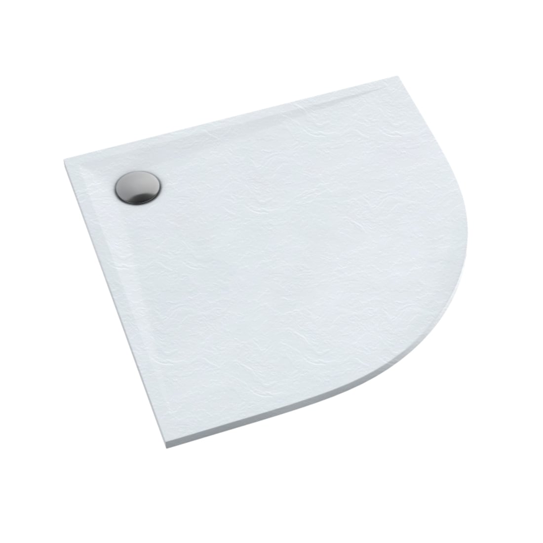 Schedline Libra White Stone půlkruhová sprchová vanička 90x90 cm bílá 3SP.L1O-9090/B/ST