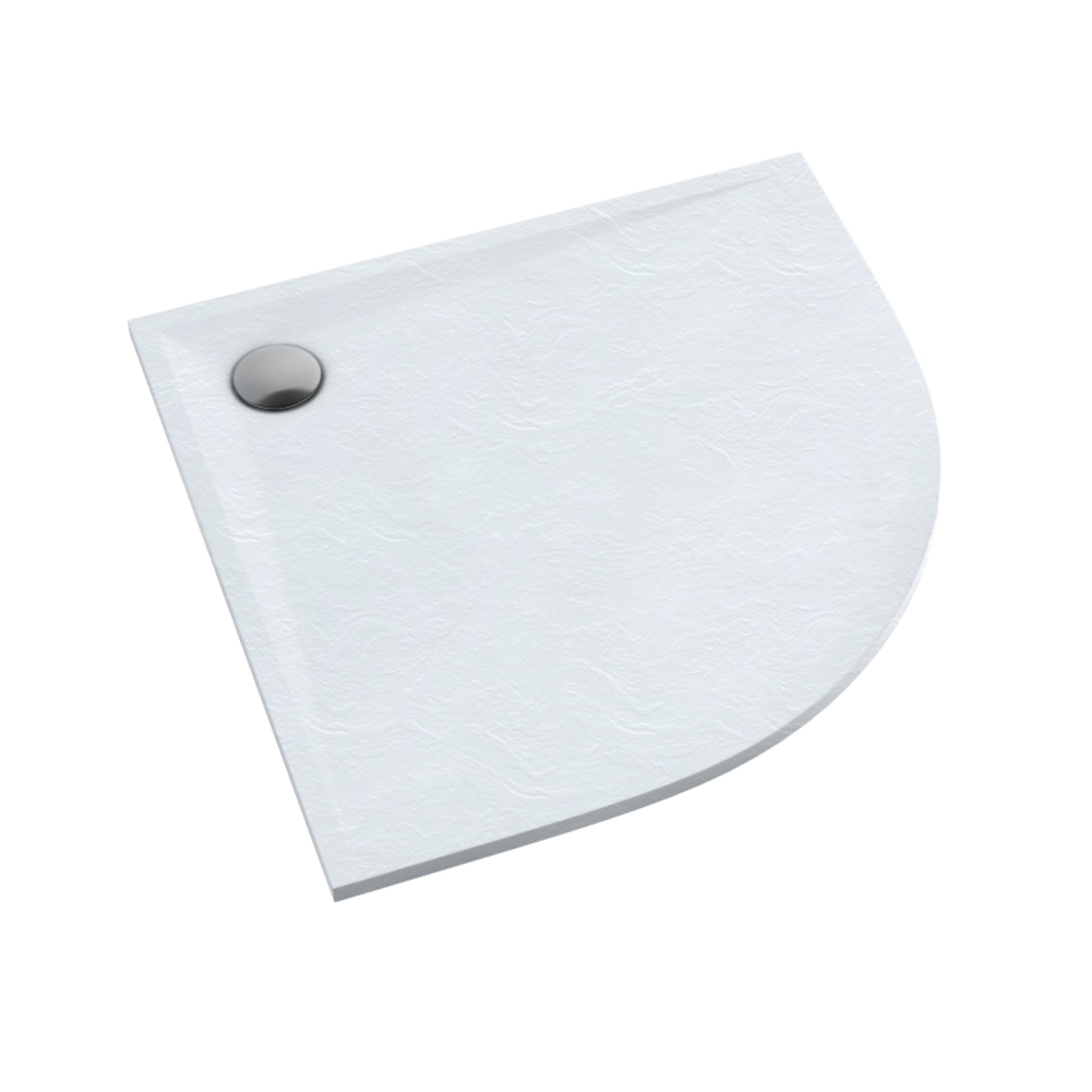 Schedline Libra White Stone půlkruhová sprchová vanička 80x80 cm bílá 3SP.L1O-8080/B/ST