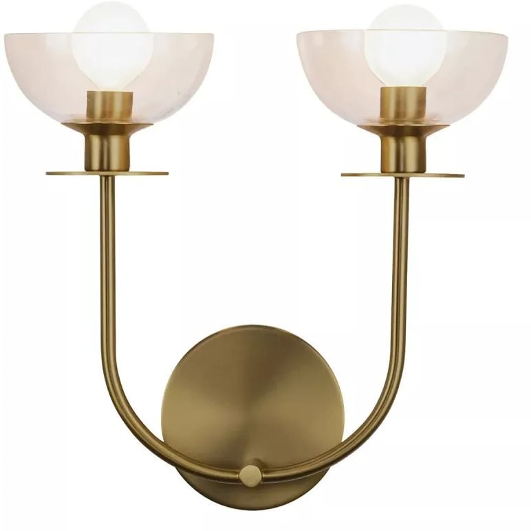Elstead Lighting Sylvia nástěnné svítidlo 2x40 W zlatá ALM-SYLVIA-2WB-BG-CL