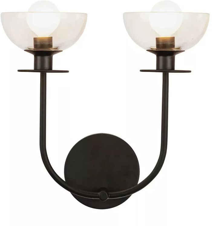 Elstead Lighting Sylvia nástěnné svítidlo 2x40 W černá ALM-SYLVIA-2WB-BK-CL