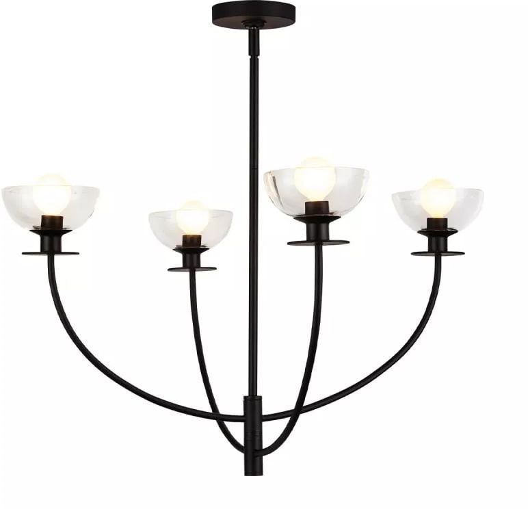 Elstead Lighting Sylvia stropní světlo 4x40 W černá ALM-SYLVIA4-BK-CL