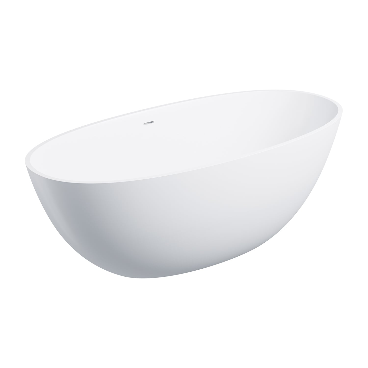 Omnires Shell M+ volně stojící vana 160x75 cm oválná bílá SHELLWWZPBM