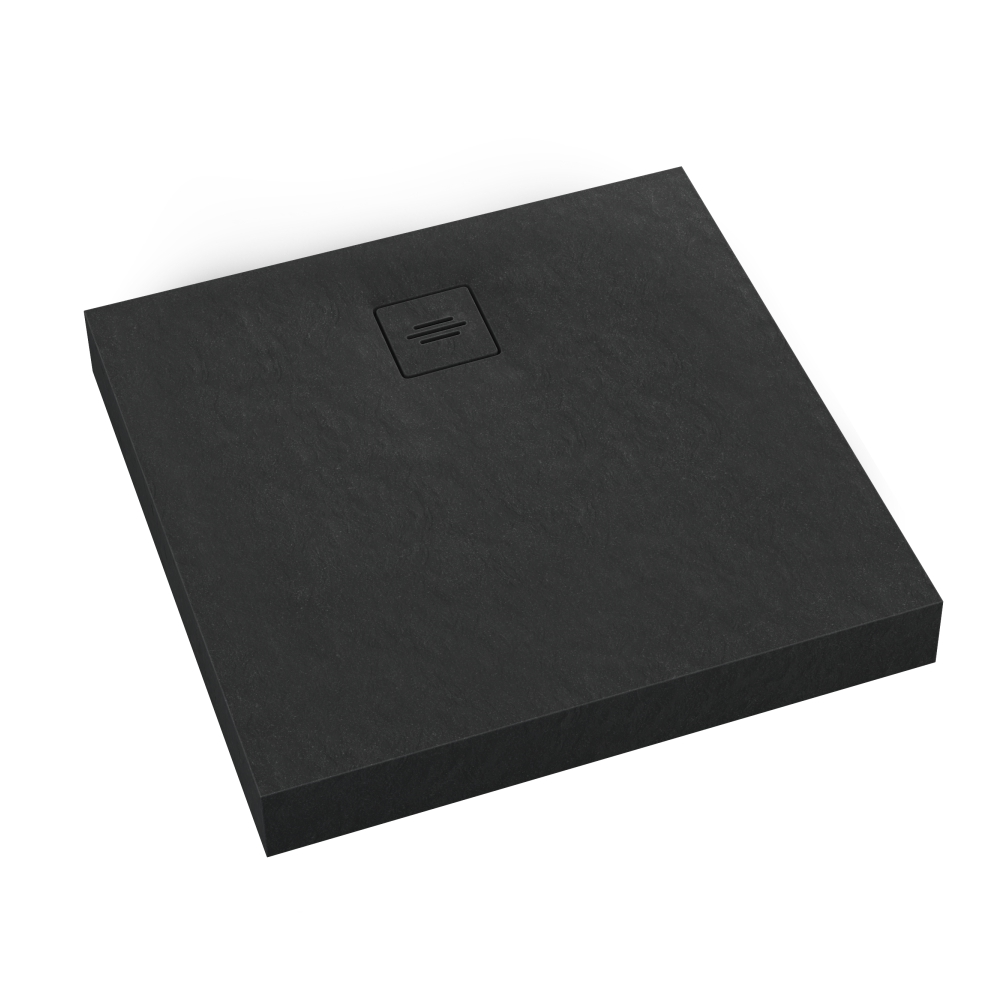 Schedline Nonlimits Black Stone čtvercová sprchová vanička 80x80 cm černá 3ST.N2K-8080/C/ST-M1/C/ST