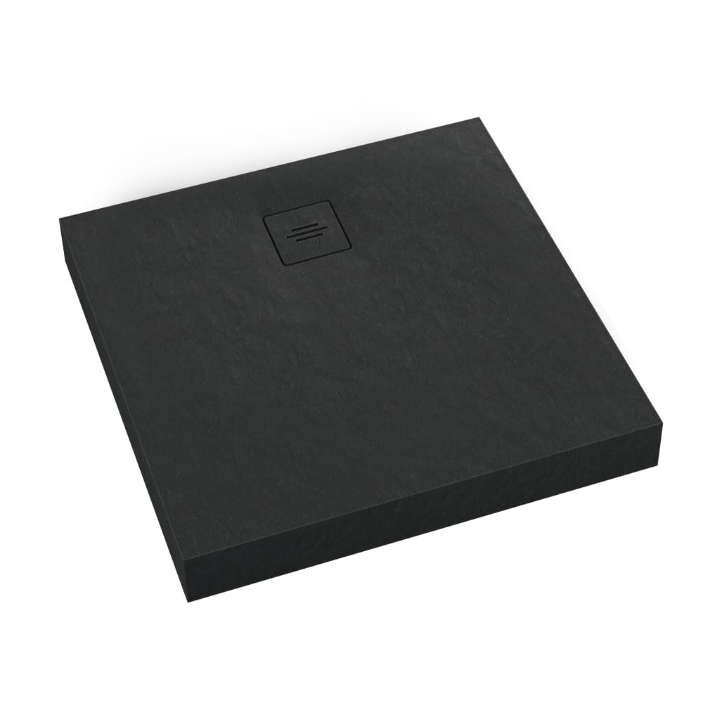 Schedline Nonlimits Black Stone čtvercová sprchová vanička 100x100 cm černá 3ST.N2K-100100/C/ST-M1/C/ST