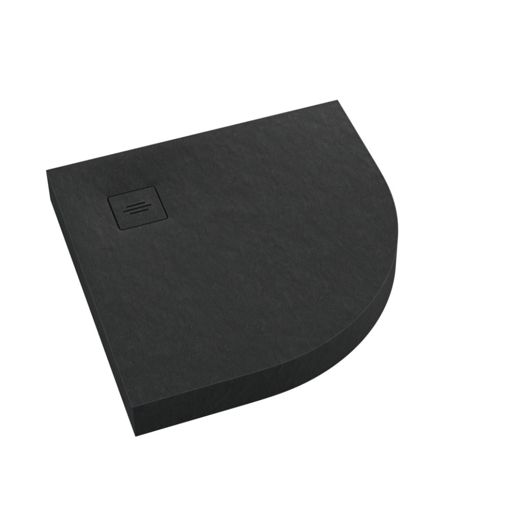Schedline Nonlimits Black Stone půlkruhová sprchová vanička 90x90 cm černá 3ST.N1O-9090/C/ST-M1/C/ST
