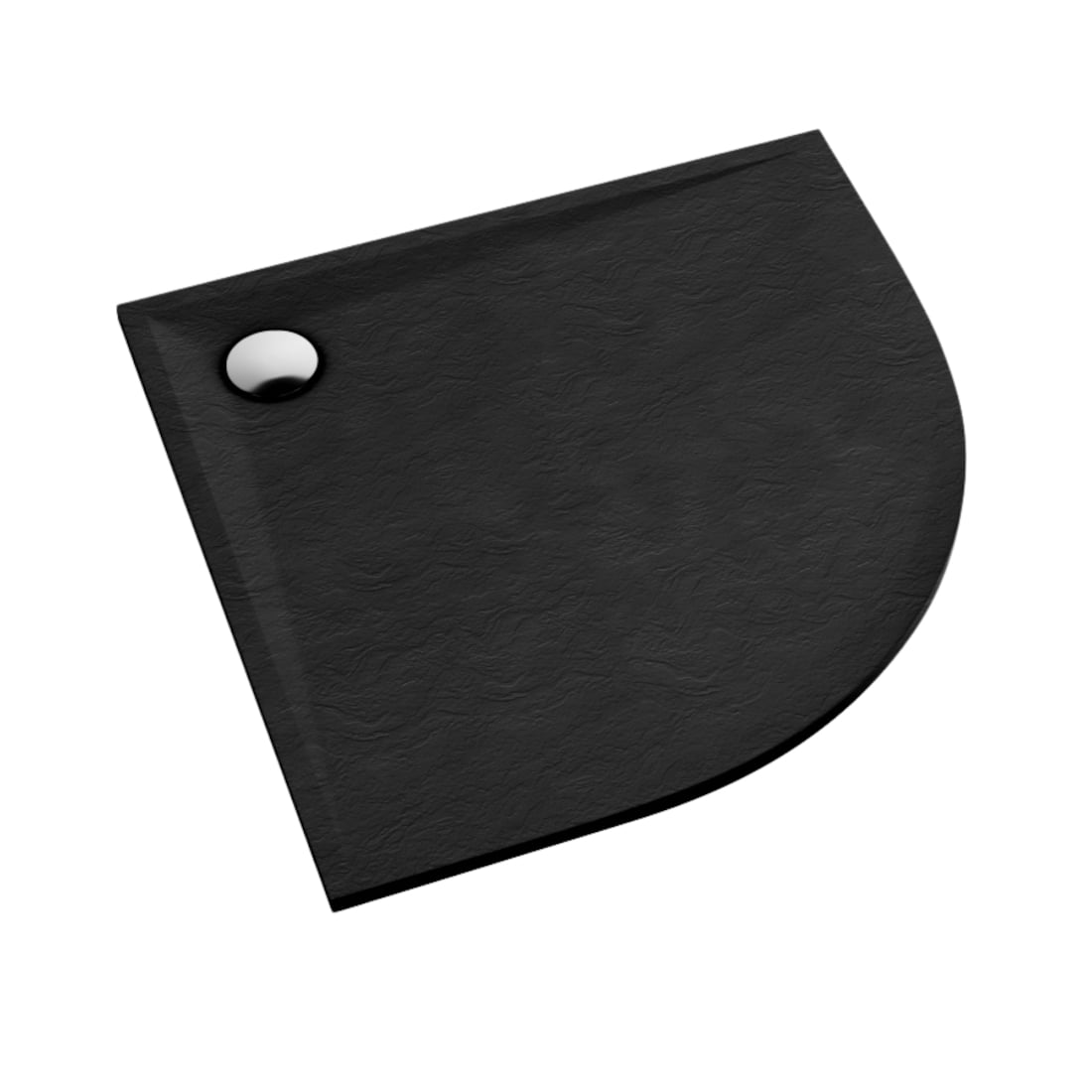 Schedline Libra Black Stone půlkruhová sprchová vanička 80x80 cm černá 3SP.L1O-8080/C/ST