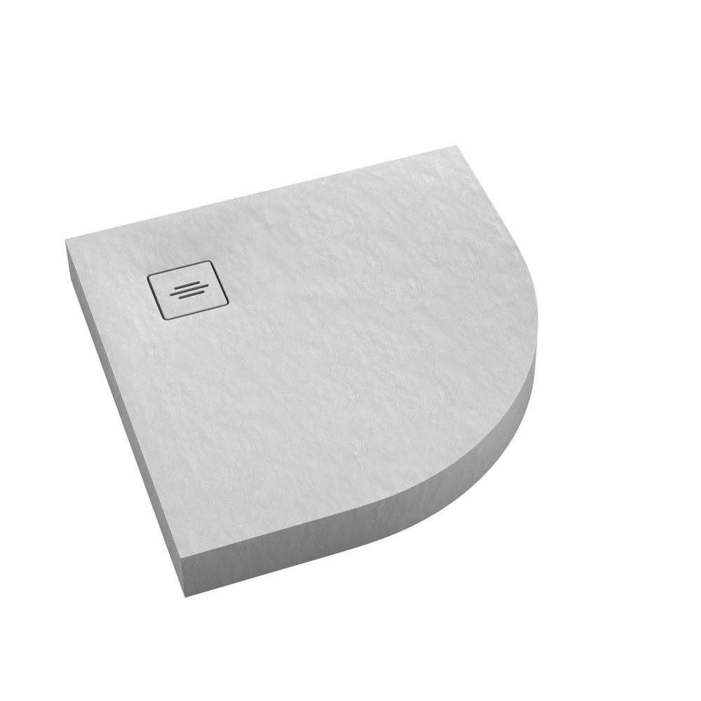 Schedline Nonlimits White Stone půlkruhová sprchová vanička 90x90 cm bílá 3ST.N1O-9090/B/ST-M1/B/ST