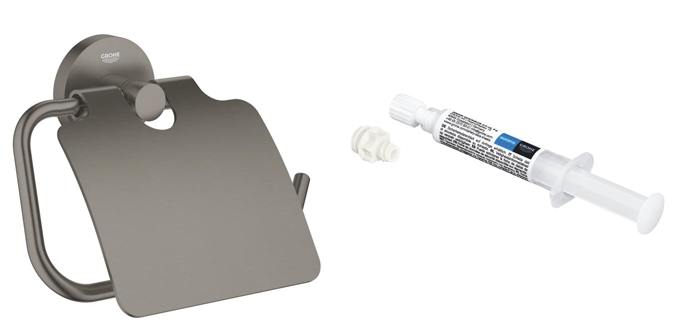 Sada držák na toaletní papír Grohe Start 41179AL0, lepidlo Grohe QuickGlue 41127000