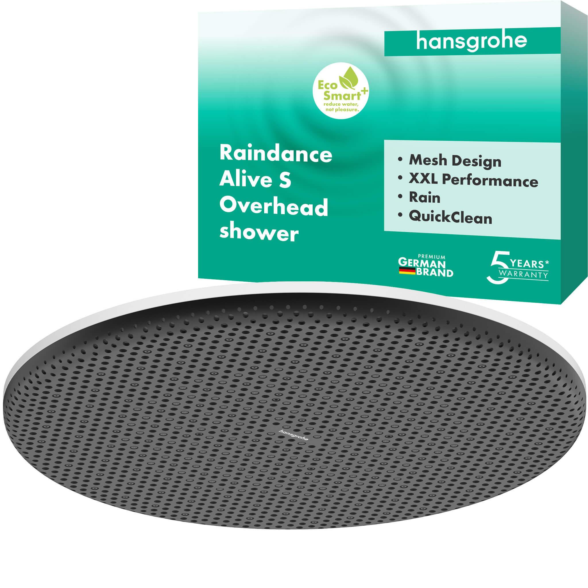 Hansgrohe Raindance Alive S hlavová sprcha 30x30 cm kulatý bílá 24523700
