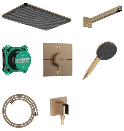 Hansgrohe Raindance Alive Q sprchová sada pod omítku s termostatem s dešťovou sprchou || 24620140