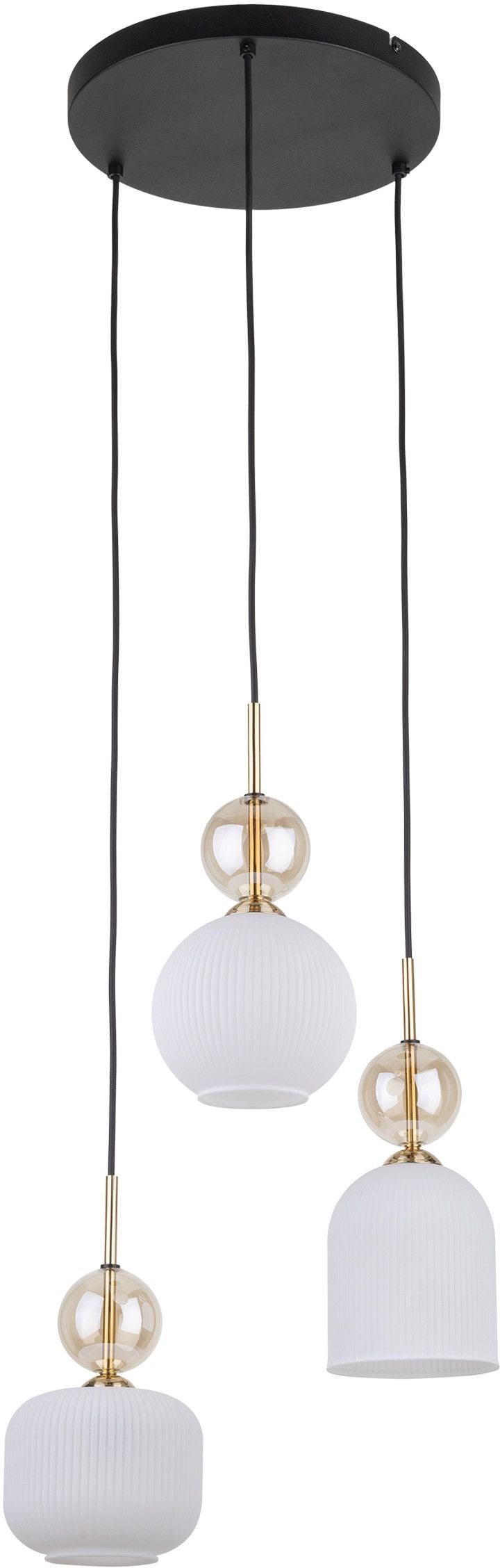 TK Lighting Sophia Cognac White závěsné svítidlo 3x10 W bílá-zlatá 11592