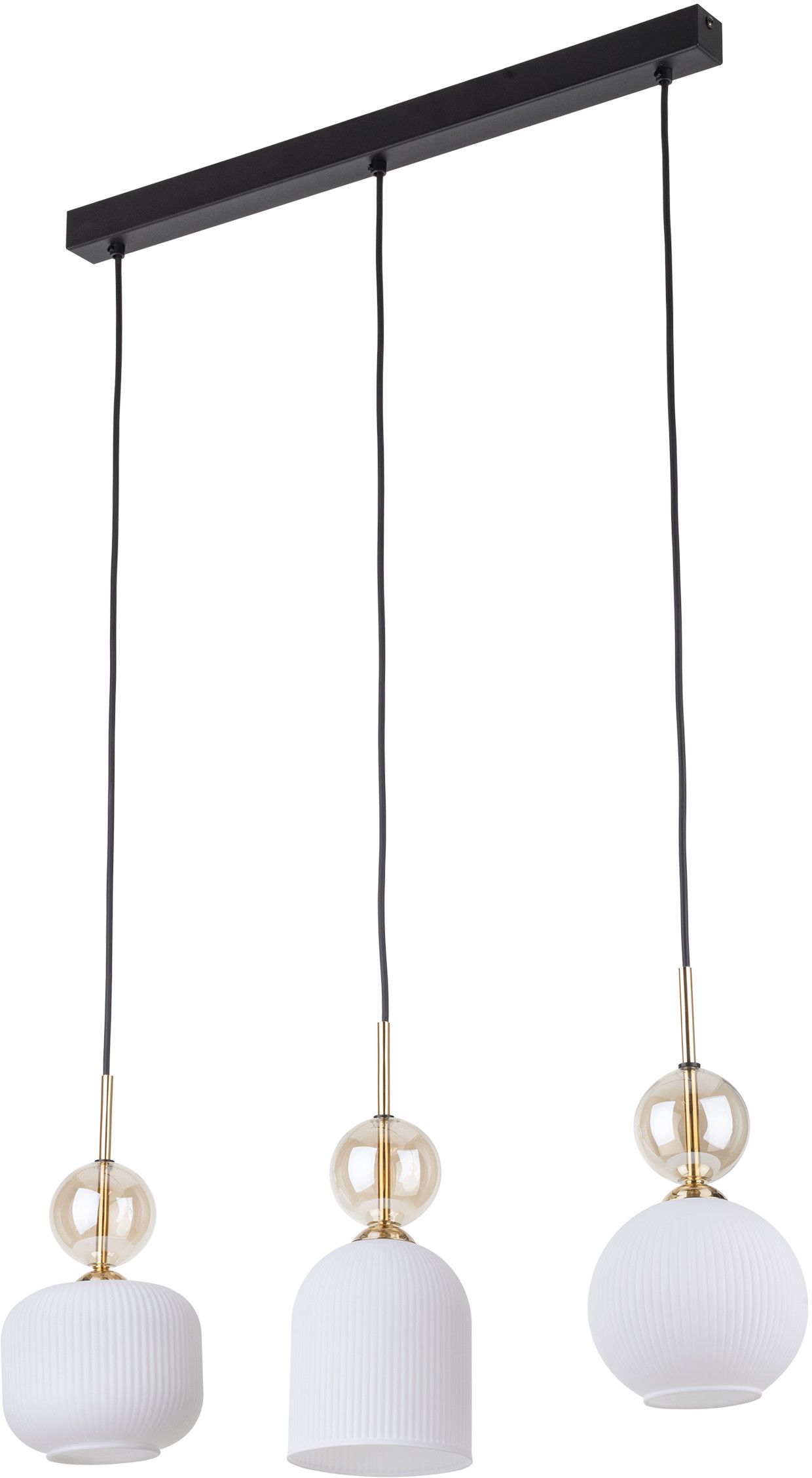 TK Lighting Sophia Cognac White závěsné svítidlo 3x10 W bílá-zlatá 11591