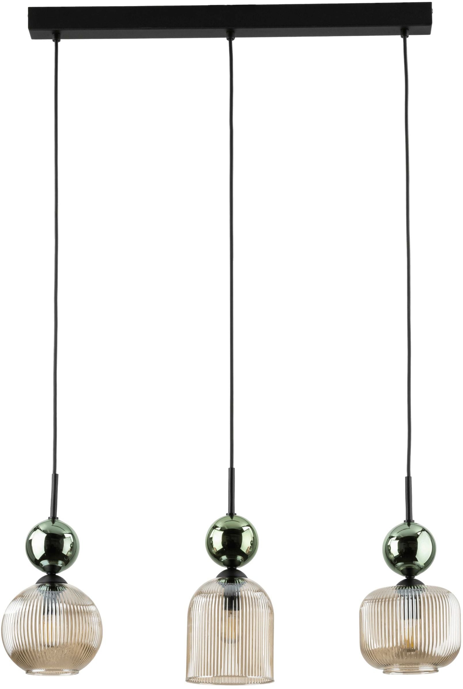 TK Lighting Sophia Green Cognac závěsné svítidlo 3x10 W zelená-hnědá 11147