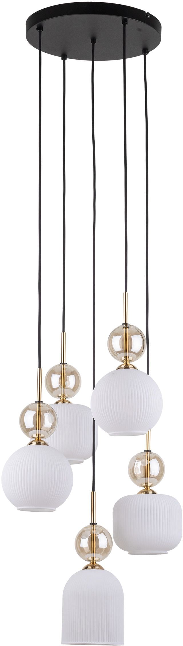 TK Lighting Sophia Cognac White závěsné svítidlo 5x10 W bílá-zlatá 11593
