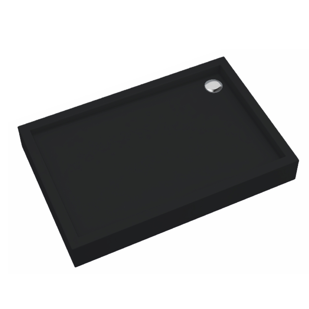 Schedpol Medium Black Mat obdélníková sprchová vanička 120x80 cm černá 3.4738/C/MG