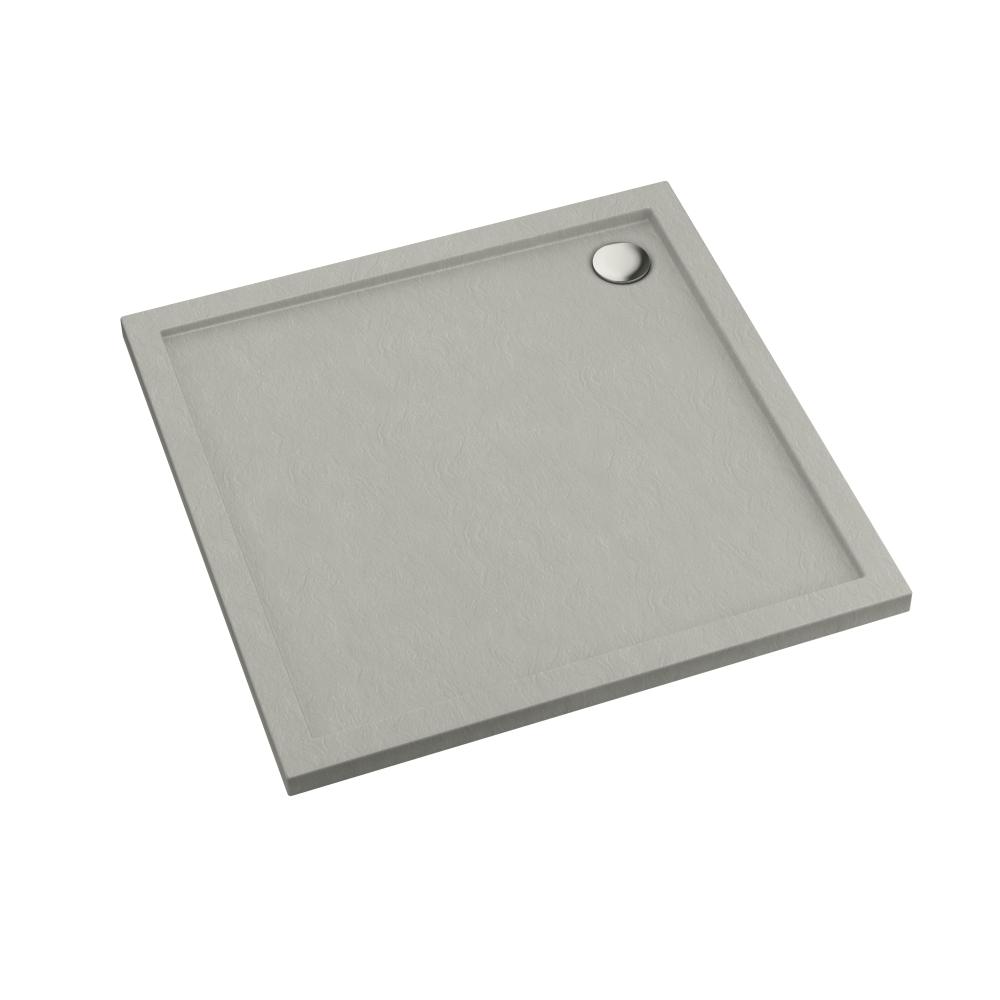 Schedline Sharper Cement Stone čtvercová sprchová vanička 80x80 cm cement 3S.S1K-8080/CT/ST