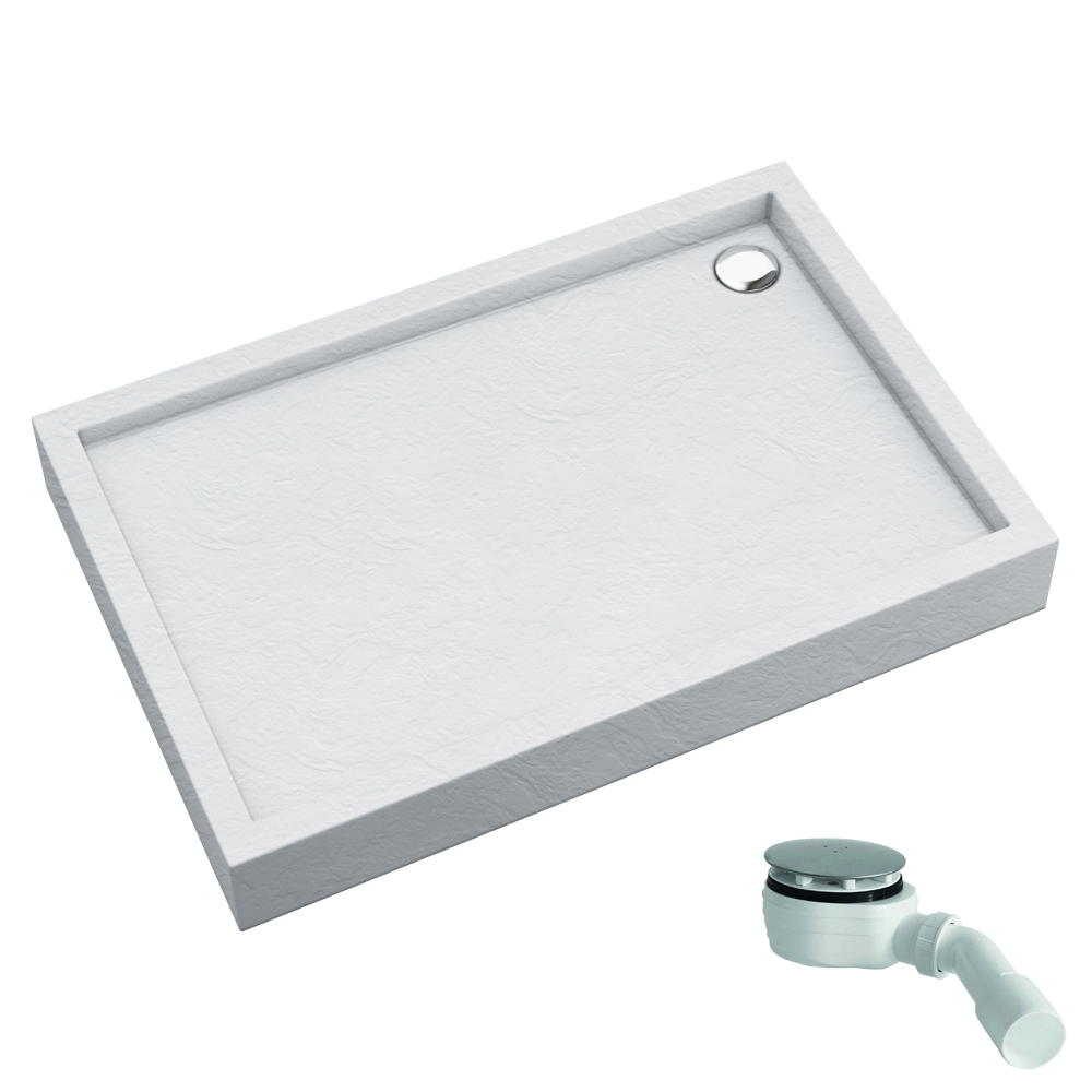 Schedline Favory Plus White Stone obdélníková sprchová vanička 120x80 cm bílá 3ST.F1P-80120/B/ST