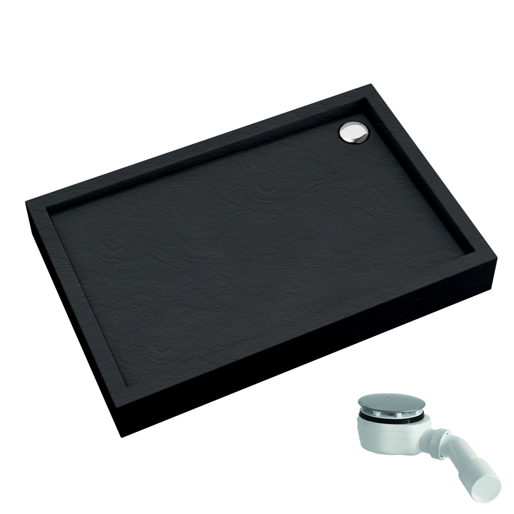 Schedline Favory Plus Black Stone obdélníková sprchová vanička 120x80 cm černá 3ST.F1P-80120/C/ST