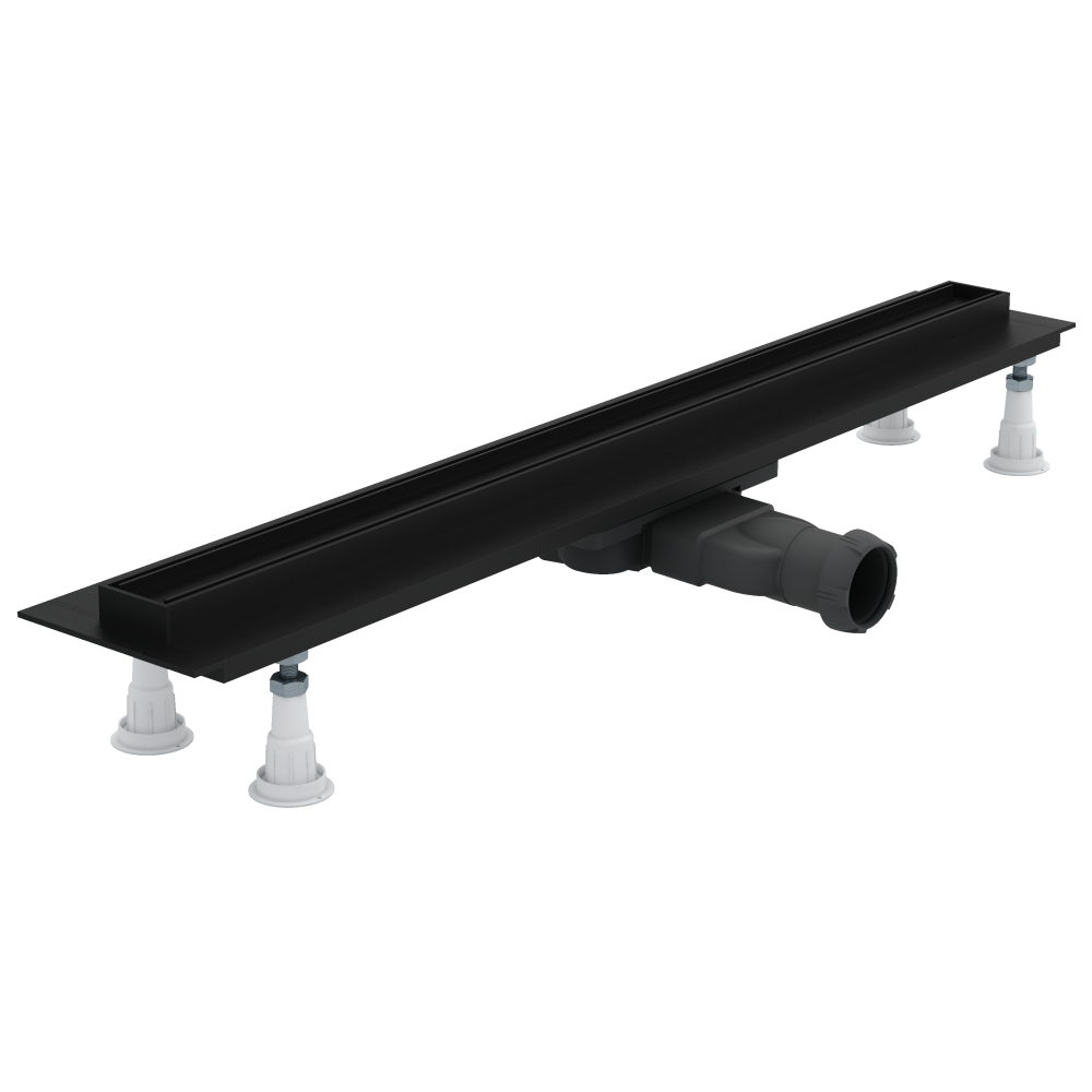 Schedline Slight Line Low Black odtokový žlábek 70 cm černá SOLPLB-70035LOW