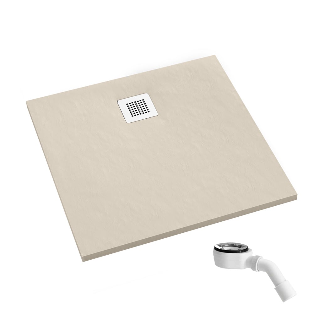 Schedpol Kalait Cashmere Stone čtvercová sprchová vanička 100x100 cm béžová 3.3202/PK/ST-M2