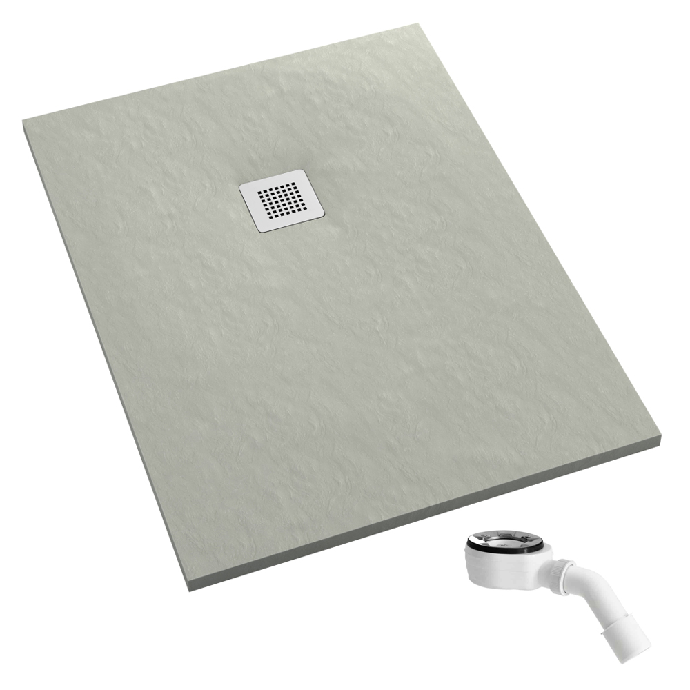 Schedpol Kalait Cement Stone obdélníková sprchová vanička 100x80 cm cement 3.3106/CT/ST-M2