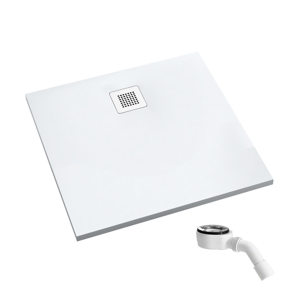 Schedpol Kalait Smooth White čtvercová sprchová vanička 80x80 cm bílá 3.3200-M2