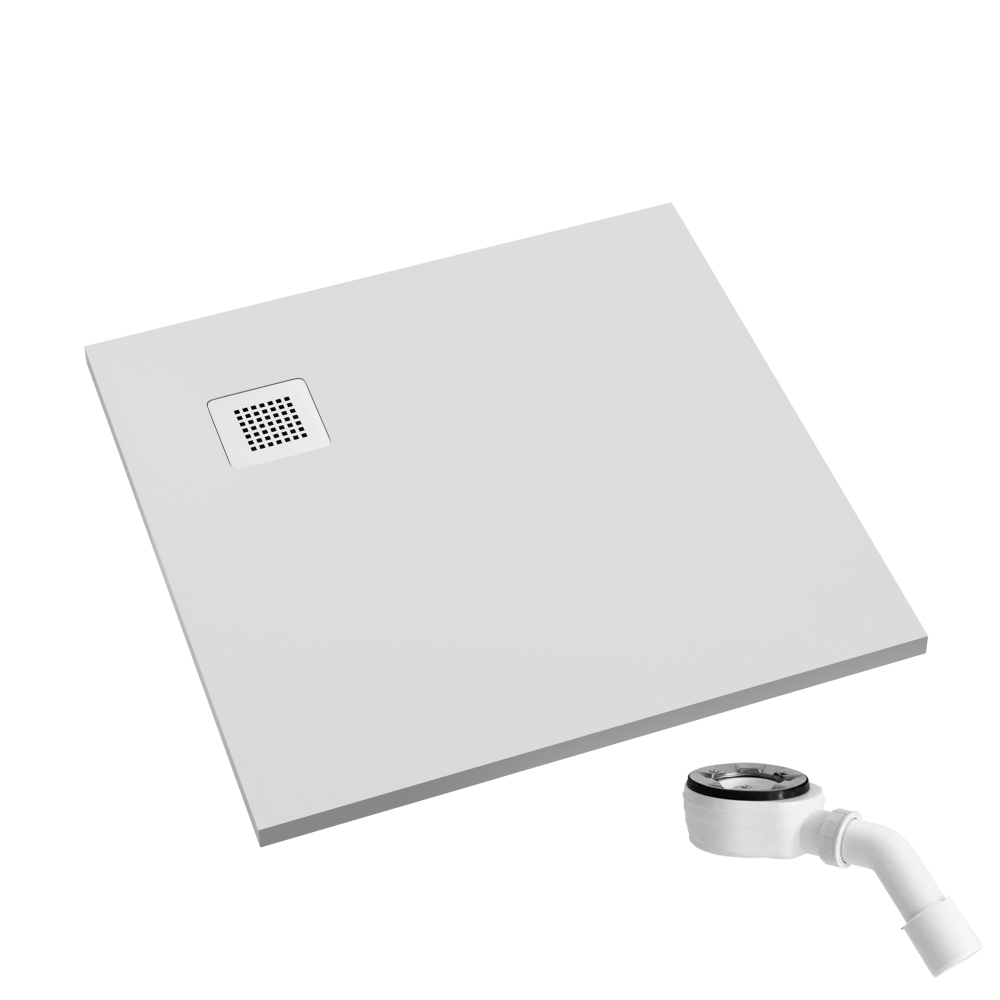 Schedpol Kalait White Stone čtvercová sprchová vanička 90x90 cm bílá 3.3101-M2