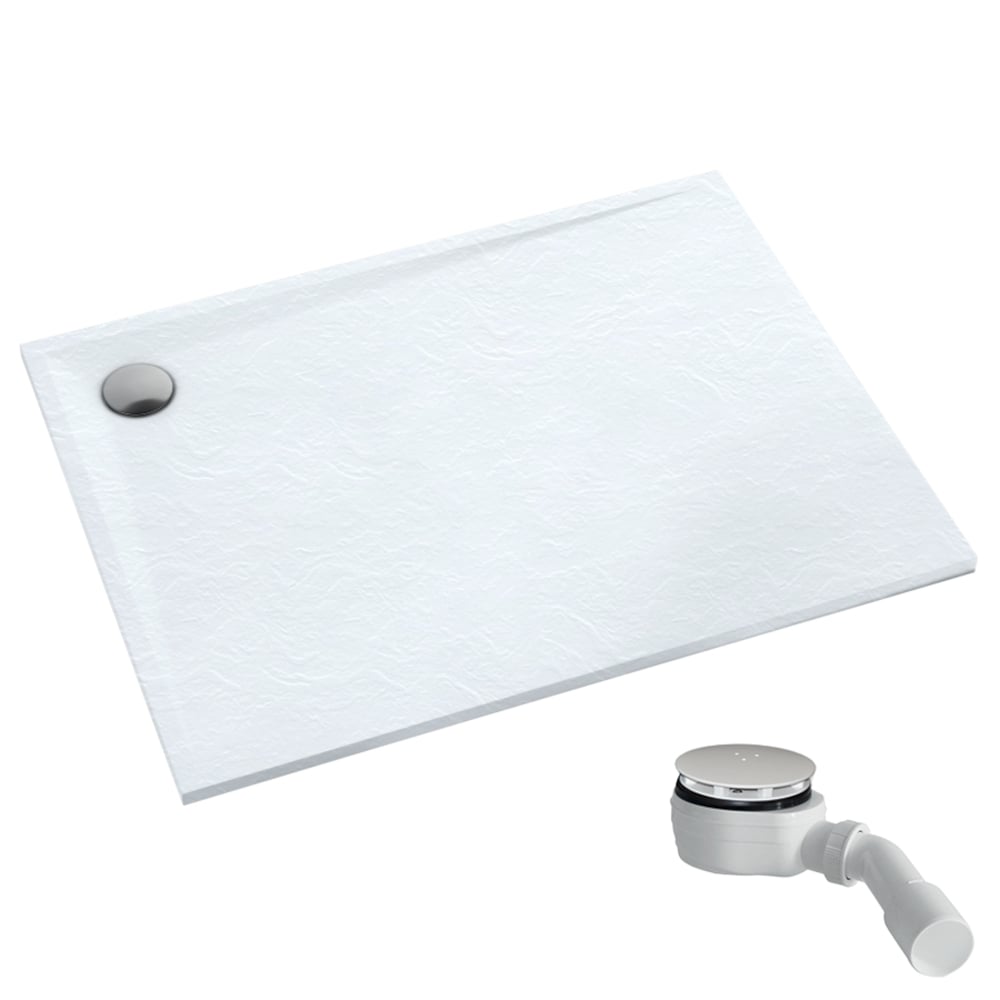 Schedpol Etrusco White Stone obdélníková sprchová vanička 110x80 cm bílá 3.473/B/ST