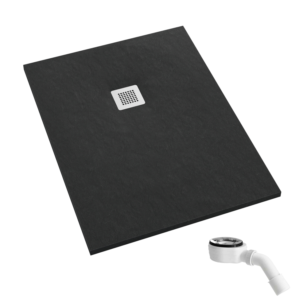 Schedpol Kalait Black Stone obdélníková sprchová vanička 180x100 cm černá 3.3131/C/ST-M2