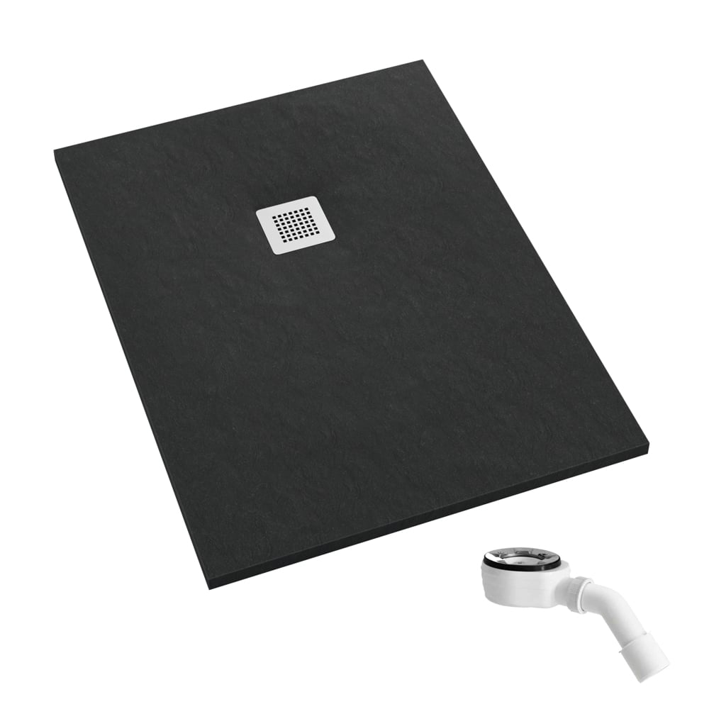 Schedpol Kalait Black Stone obdélníková sprchová vanička 120x70 cm černá 3.3136/C/ST-M2