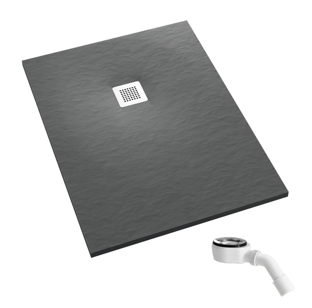Schedpol Kalait Grey Stone obdélníková sprchová vanička 120x70 cm šedá 3.3136/S/ST-M2