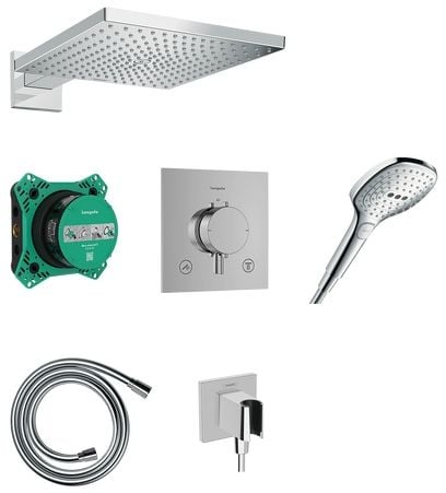 Hansgrohe Raindance E sprchová sada pod omítku s termostatem s dešťovou sprchou chrom 24623000