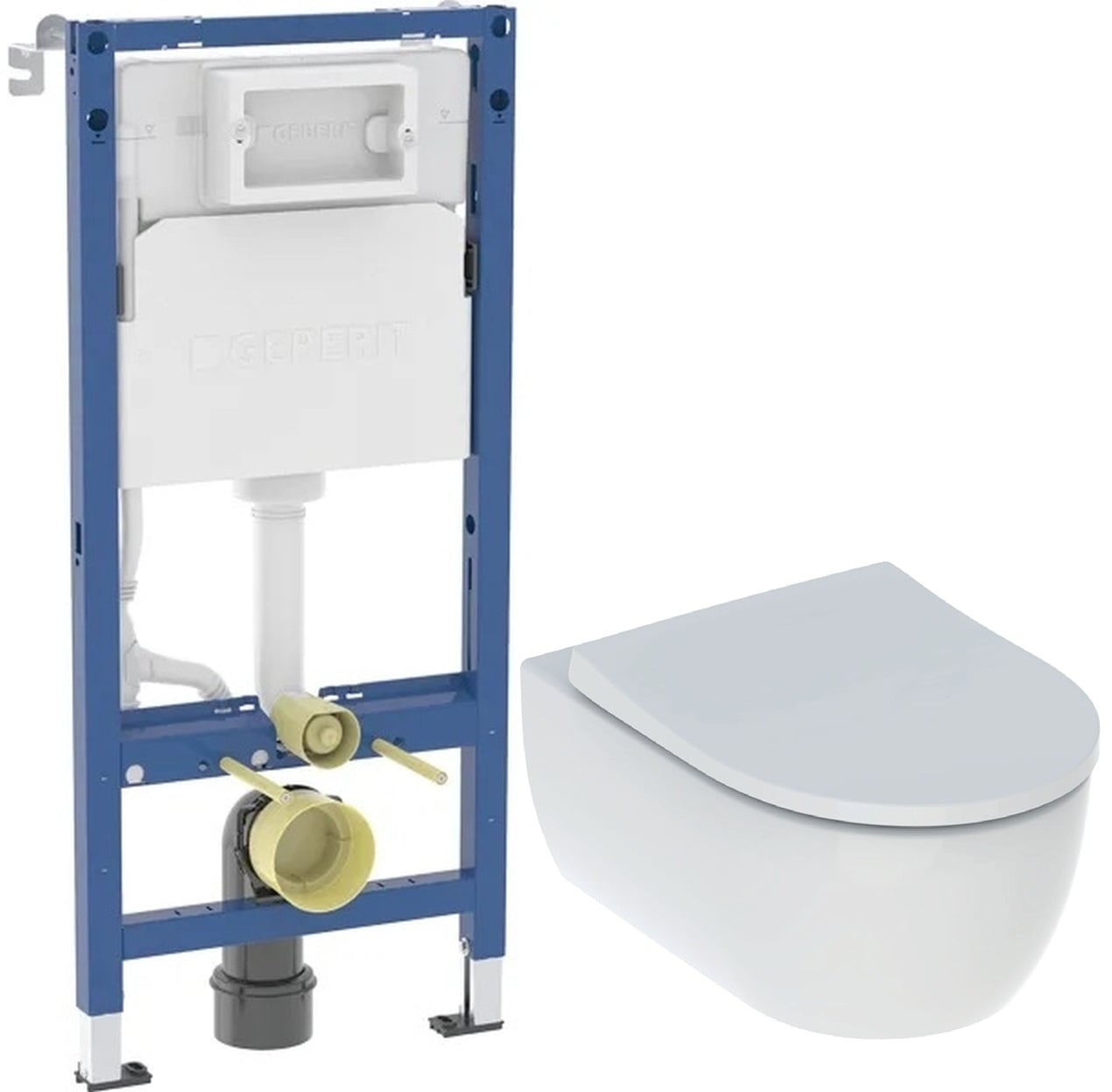 Sada záchodová mísa Geberit iCon 503.233.00.1, podomítkový WC modul Geberit Duofix 111.170.00.2