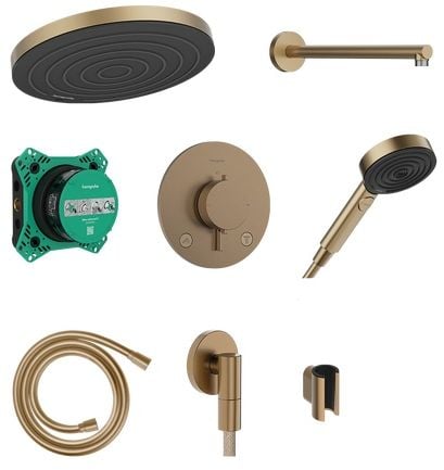Hansgrohe Pulsify S sprchová sada pod omítku s termostatem s dešťovou sprchou || 24624140