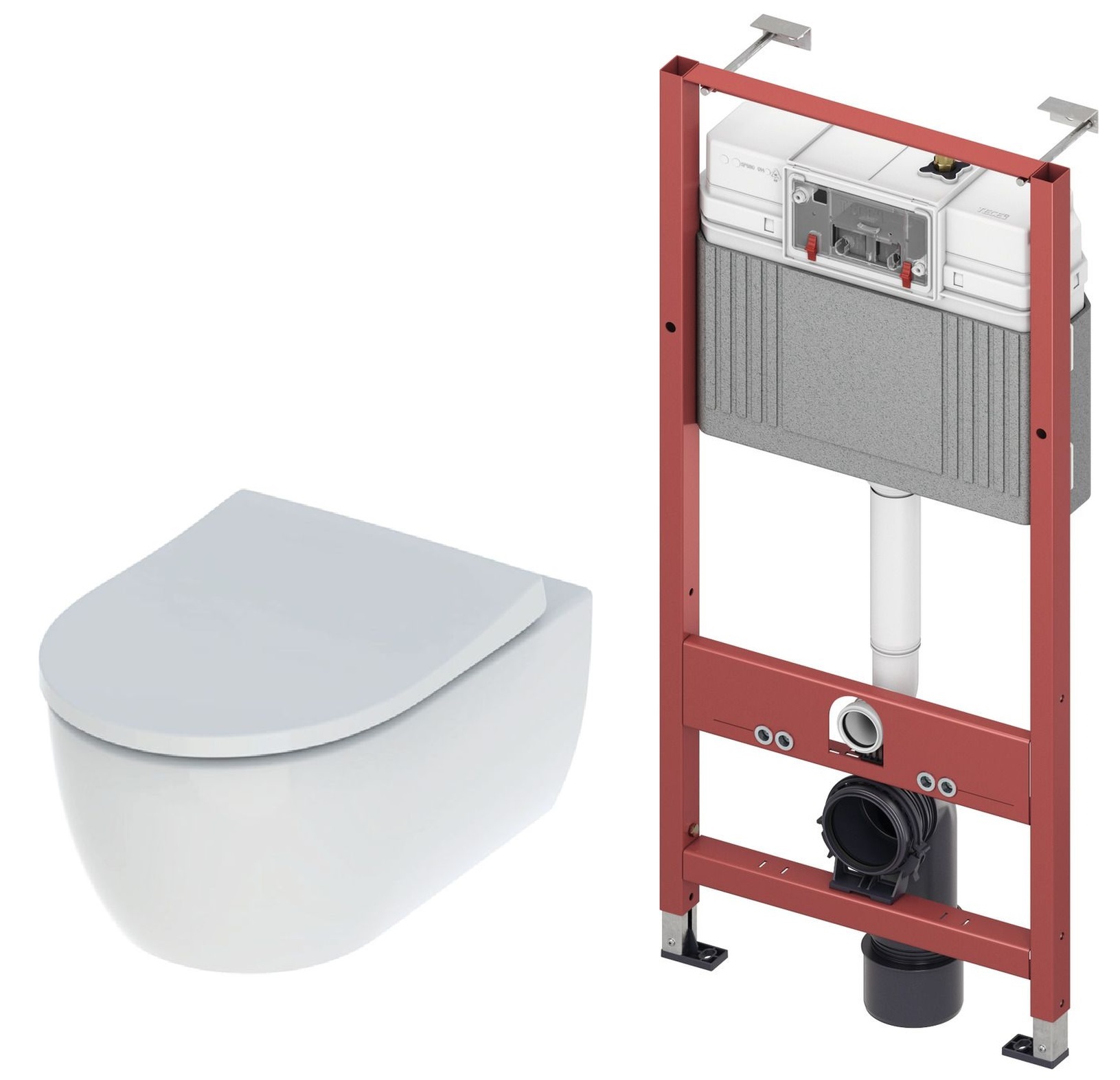 Sada záchodová mísa Geberit iCon 503.233.00.1, podomítkový WC modul Tece Base 9400407