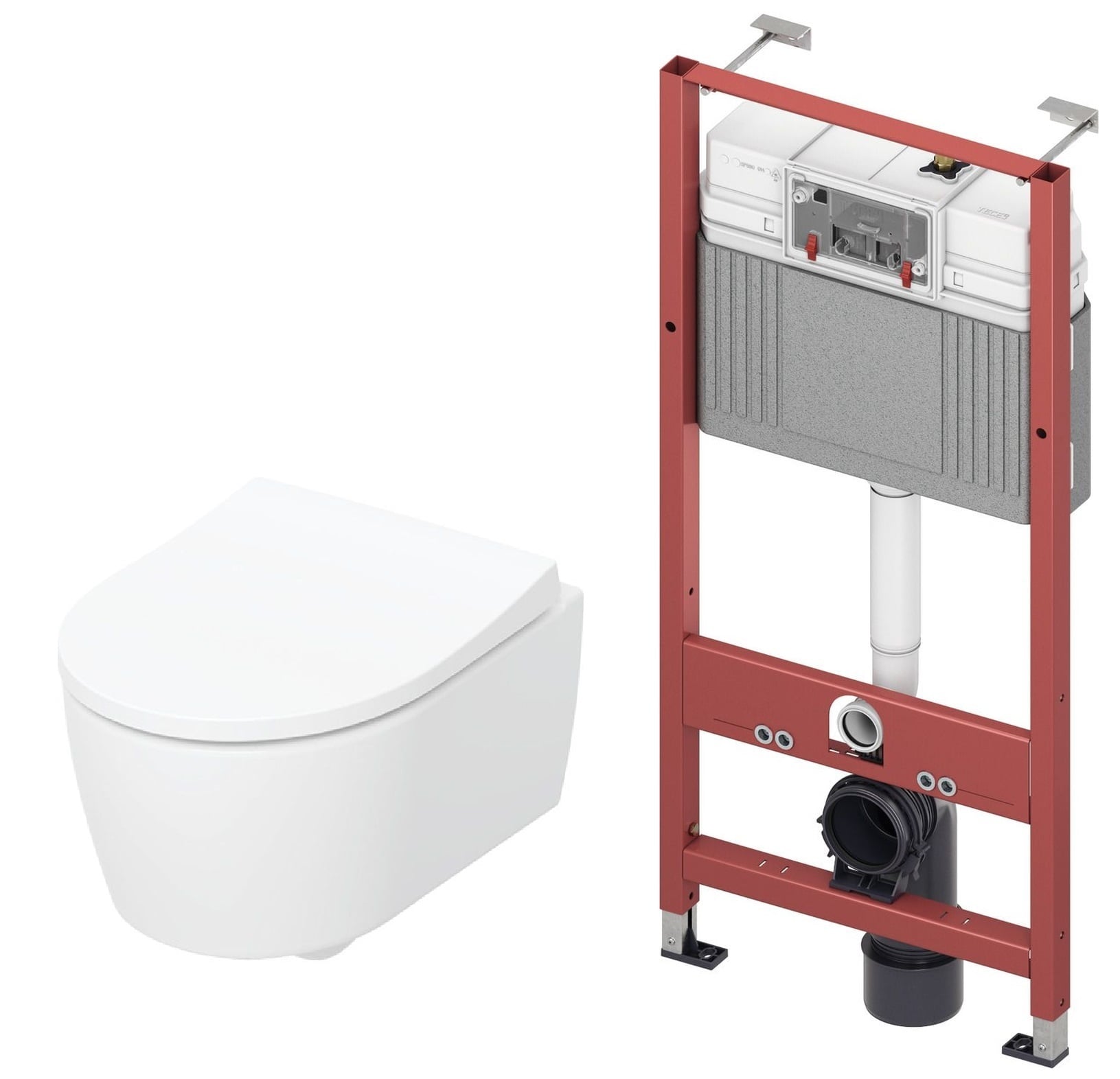 Sada záchodová mísa Geberit iCon 503.232.00.1, podomítkový WC modul Tece Base 9400407