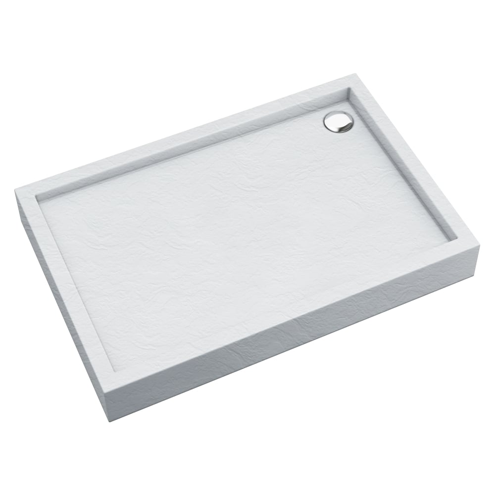 Schedpol Medium White Stone obdélníková sprchová vanička 120x80 cm bílá 3.4738/B/ST