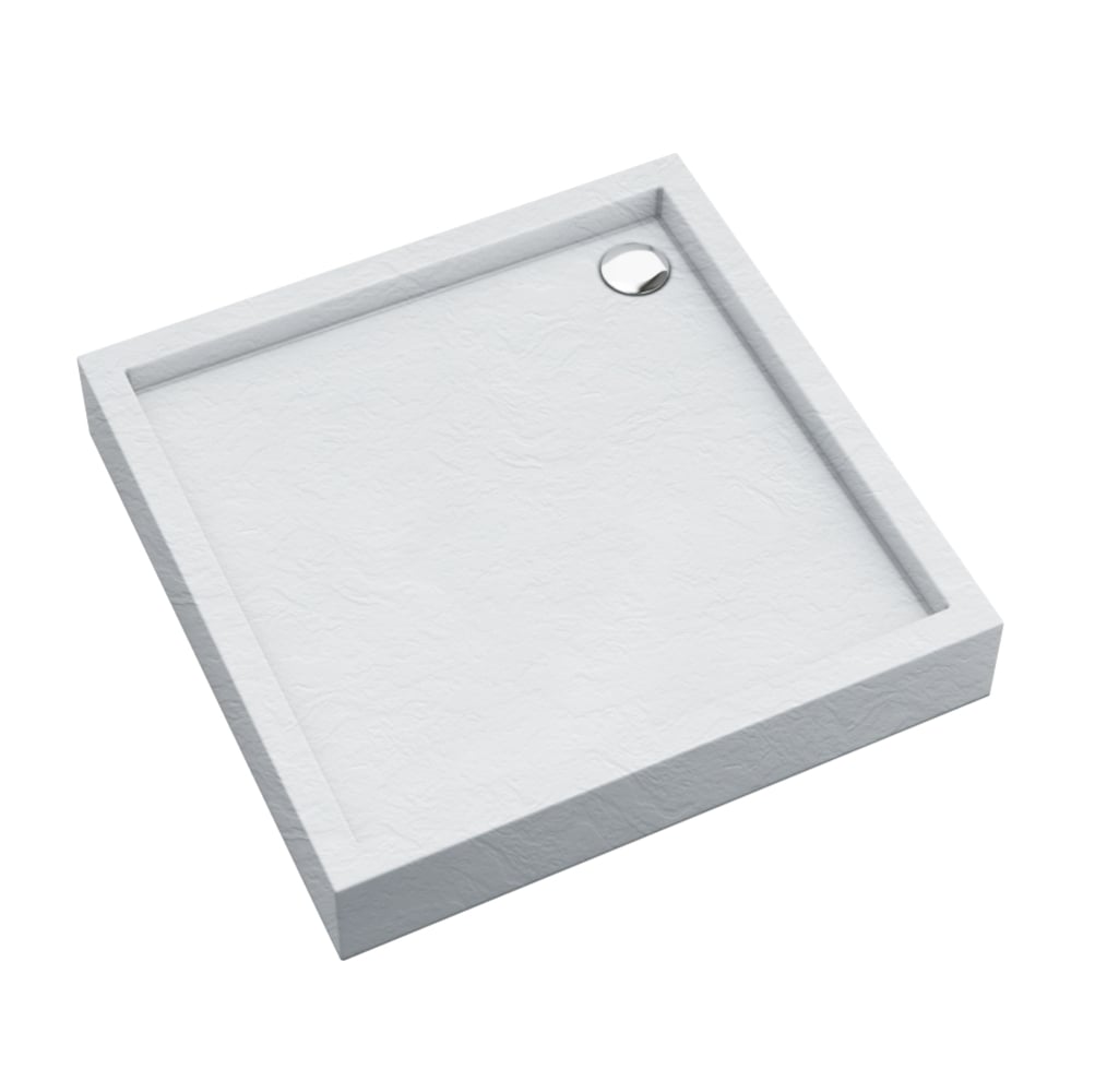 Schedpol Medium White Stone čtvercová sprchová vanička 90x90 cm bílá 3.4731/B/ST