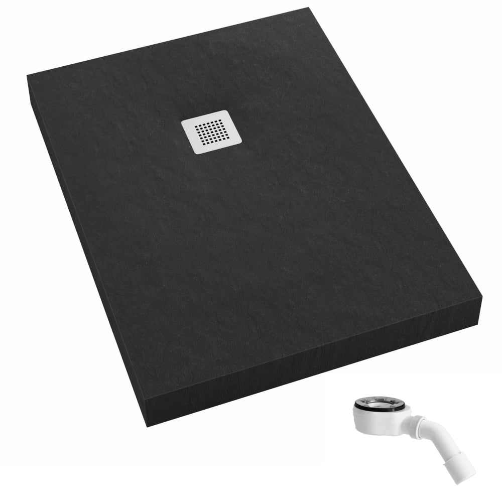 Schedpol New Horizons Black Stone obdélníková sprchová vanička 110x90 cm černá 3.3316/C/ST-M2