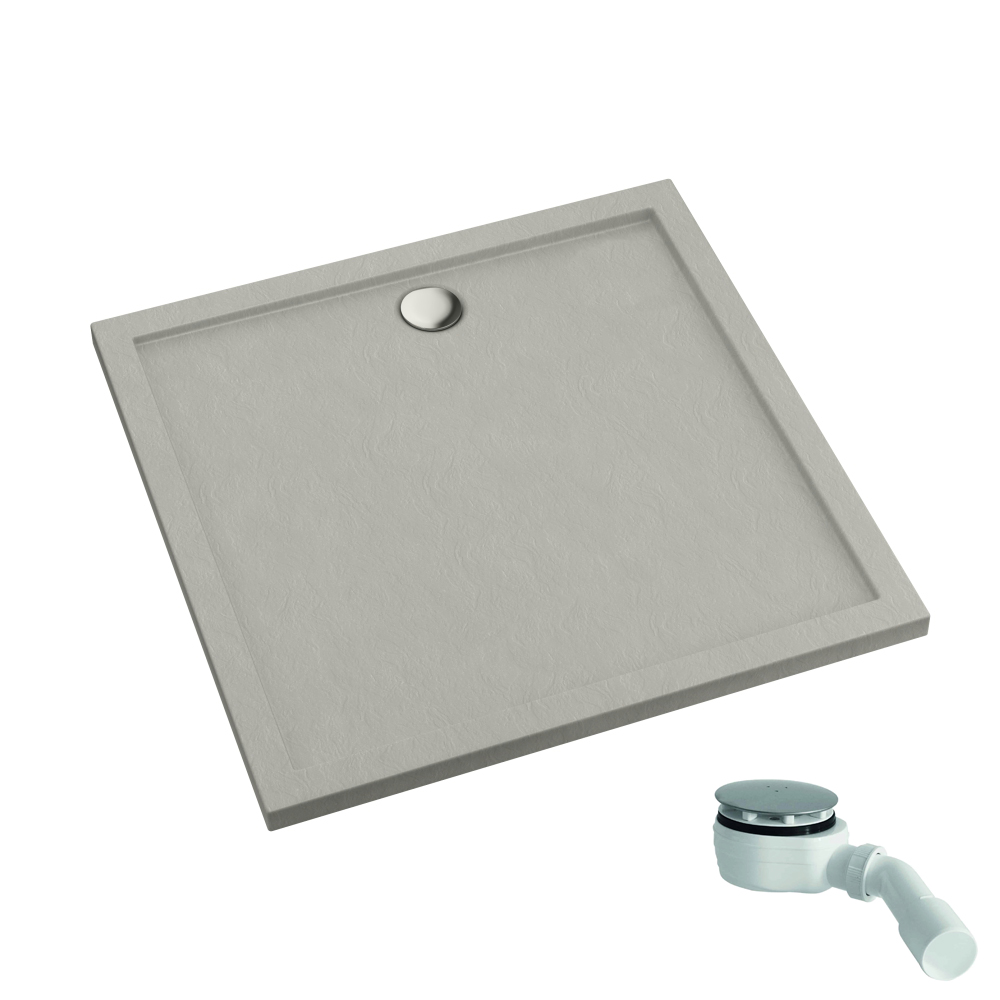 Schedpol Caspar New Cement Stone obdélníková sprchová vanička 90x90 cm cement 3.2831/CT/ST