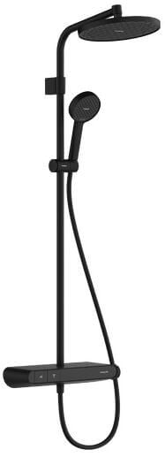 Hansgrohe Activera S sprchová sada na stěnu s termostatem s dešťovou sprchou černá 28639670